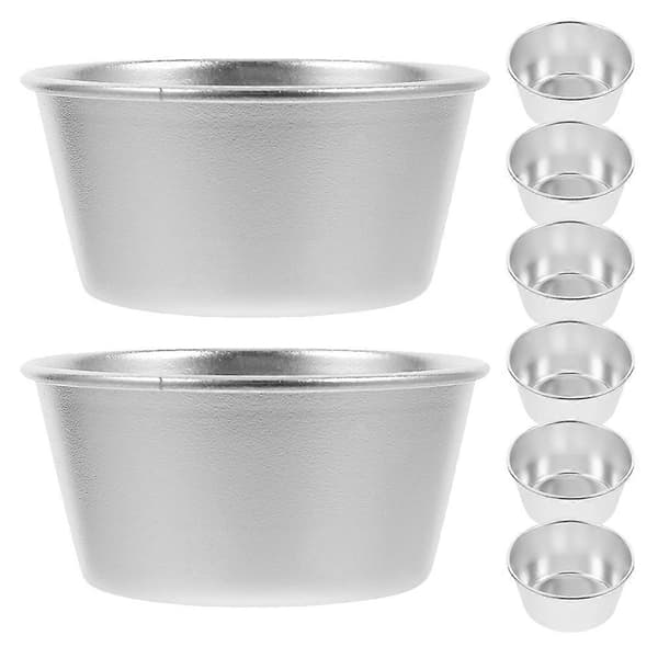 Bakeformer i karbonstål, runde non-stick eggterteformer, 8 stk. for baking