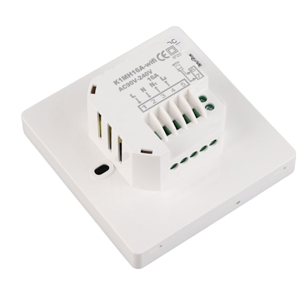 Smart Termostat Wifi Stor Farve Lcd Termostat med APP-styring til Hjemmekontor Supermarked AC 90V til 240V Hvid WIFI