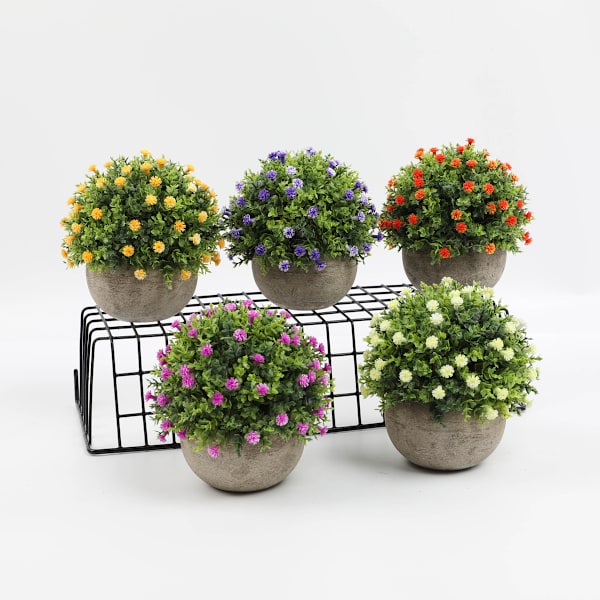 Mini kunstige planter i potte