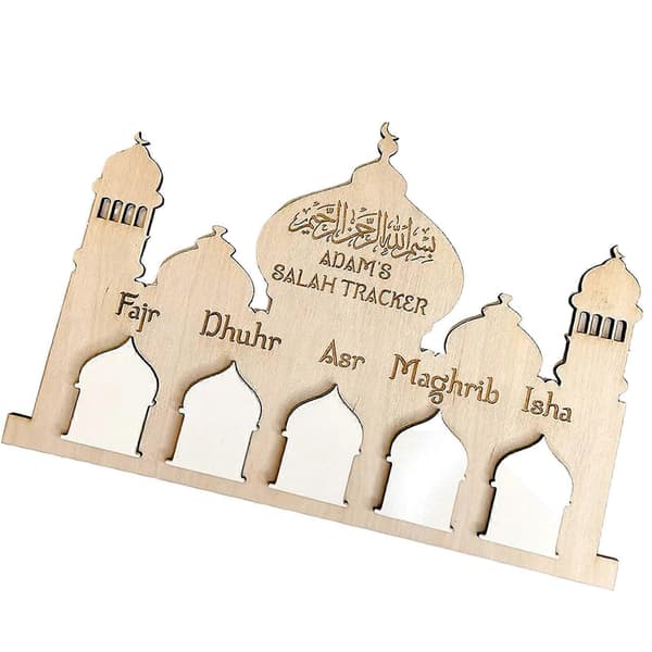 Ramadan dekorativ kalender vägghängd i trä, 3-pack