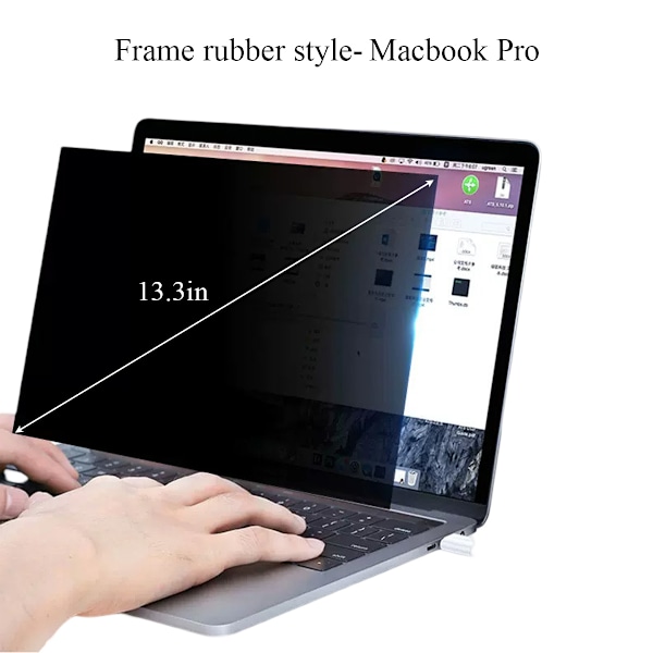 Passar för MacBook Air/Pro anti-spion Apple bärbar dator anti-spion film magnetisk sug 13 skärmskydd 16 lämplig Frame rubber stylestyle