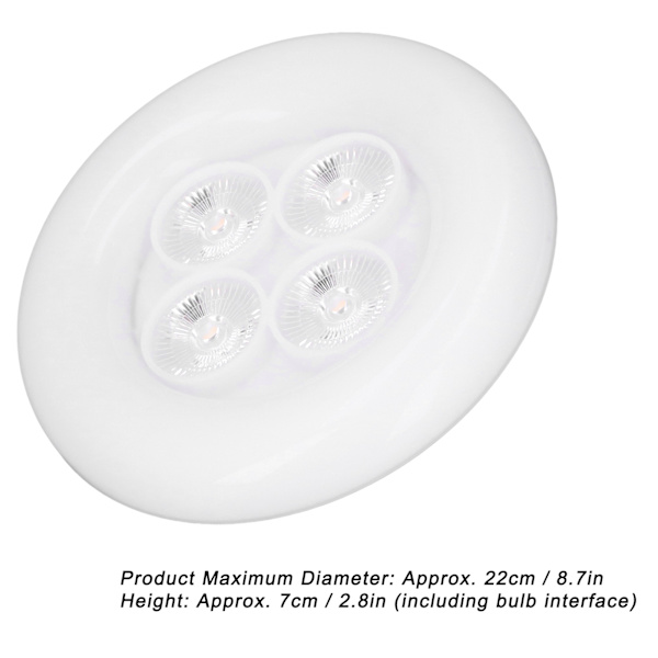 E27 LED-loftslampe 38W Garage-lampe RGB Energibesparende 3-tilstands soveværelseslampe 165V-265V