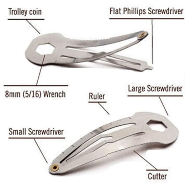 Multi Tool Tactical Hair Clips - Multi-Functional EDC Survival