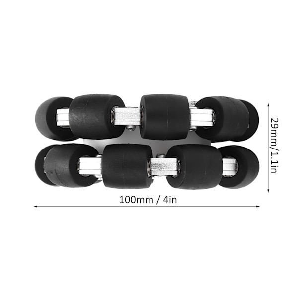 100mm kaksoisalumiininen omni-suuntainen pyörä, kuormitus 30 kg, alustarobottipakkaus 14054