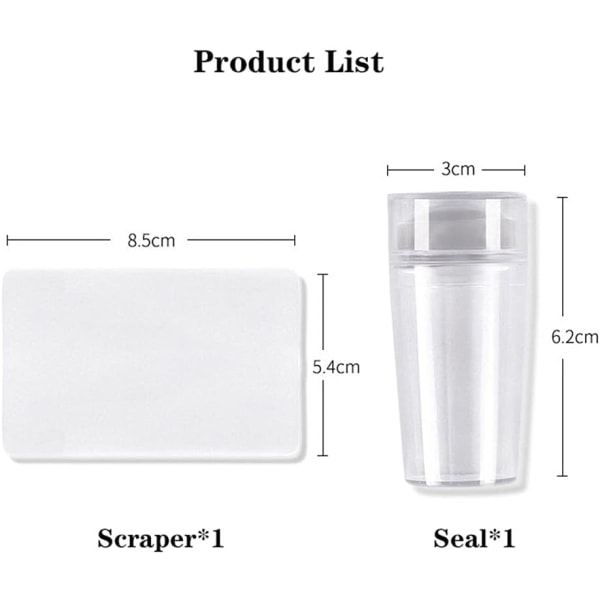 Nail Design Stamper Kit Clear Jelly Stamper kaapimella,