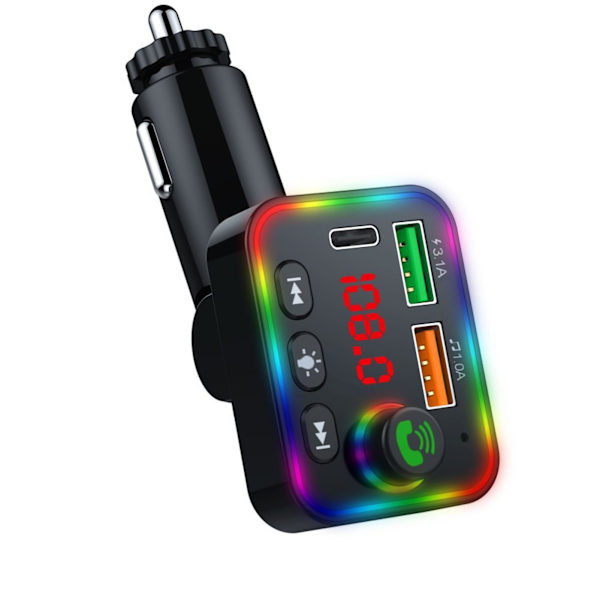 Bluetooth 5.3 Bil Dubbel USB Billaddare AV Navigation Bil MP3 Bil Bluetooth MP3-spelare