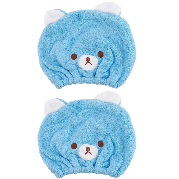 Hårtørrende håndklæder Cute Bear Caps Hårhat ​​Hurtigttørrende bad