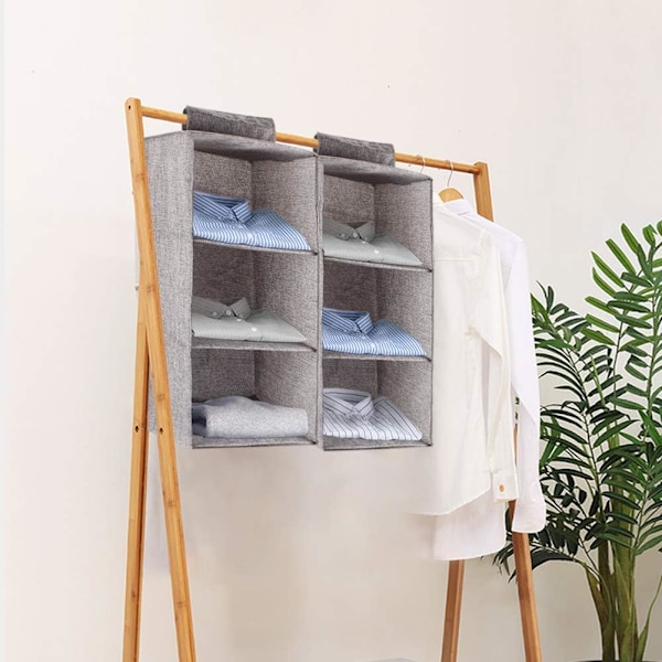 Hängande Tröjförvaring, Vikbara Garderobshyllor i Non-Woven Tyg, Utrymmesbesparande Design För Resor Och Hemanvändning, Bomullslinne Tyger Ger Styrka
