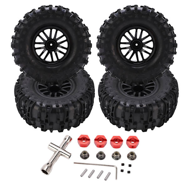 4 kpl RC-auton 155 mm renkaat ja vanteet sarja sienellä sisäkkeet vesilinjat 1/8 1/10 Short Course Truck