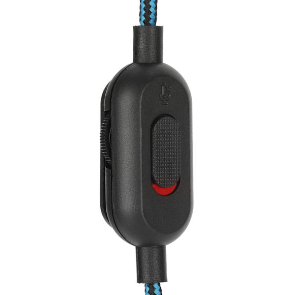 Pelaamisen kuulokemikrofonin kaapeli kudottu kuulokkeen johto äänenvoimakkuuden säätimellä ja mykistyskytkimellä Logitech G Pro G Pro X G433 G233 sininen