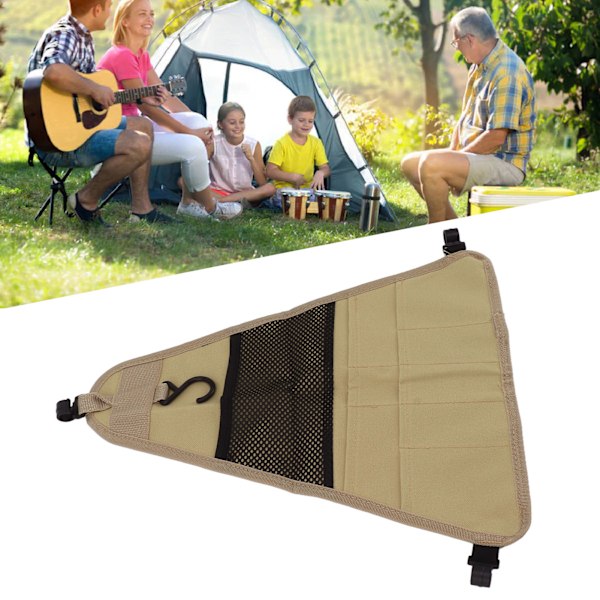 Camping service opbevaringspose Oxford stof picnic komfur opbevaringspose med netlomme hængende krog til udendørs S