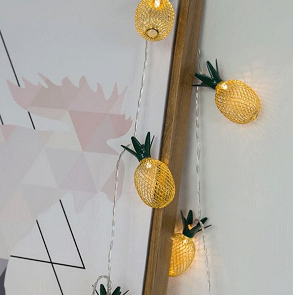 Ananas Ljusslinga, 4,5 Meter Tropiska Temalampor, Perfekt För Att Lägga Till En Festlig Touch Till Alla Tillfällen
