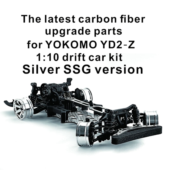 RC Karbonfiber Chassis Høy Fleksibilitet CNC Maskinering Hul 2 Lags Synkende Erstatning RC Bunn Chassis Plate Sølv