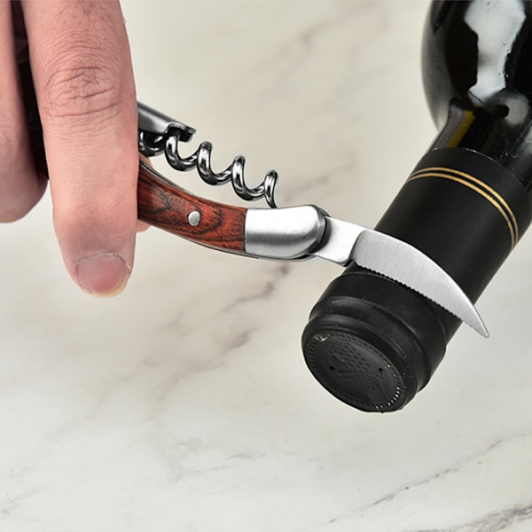 Professionell Korkskruv, Ergonomisk Design Hållbar Rostfritt Stål Dubbelledad Hävarm Multifunktionsöppnare för Bartenders, Servitörer och Hemmabruk