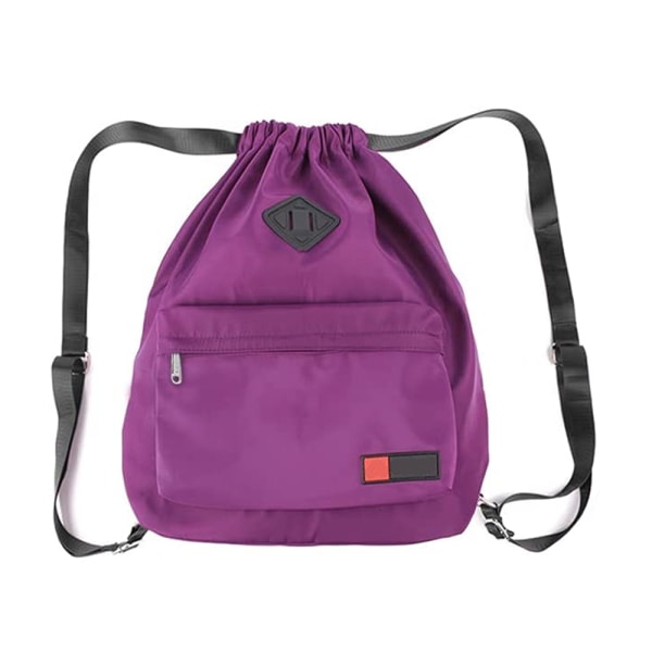 Drawstring Backpack with Shoe Pocket, String Bag Sackpack Cinch
