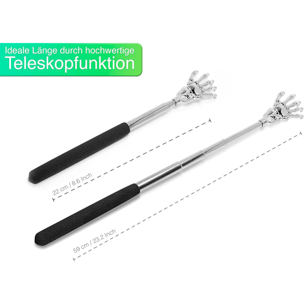 Bekväm Ryggkliare med Förlängningsbar Design för Optimal Räckvidd, Björnkloformad Handkliare för Rygg och Huvud, Multifunktionell Ryggkliare