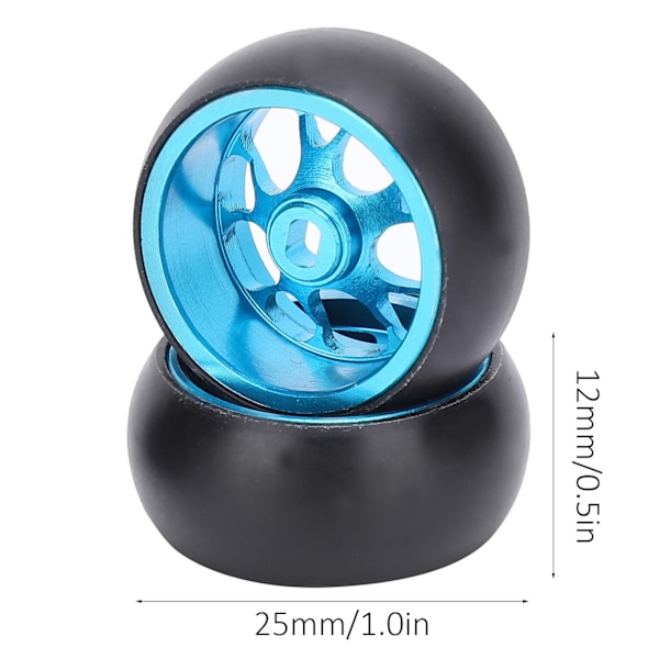 Fjärrkontroll Metallhjulnav Driftdäck Ersättning för Wltoys k969 1/28 RC BilBlå