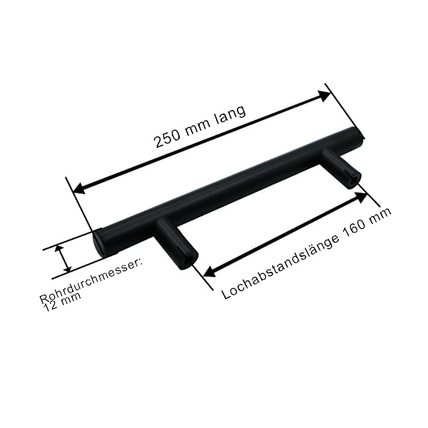 Møbelgreb stanggreb, rustfrit stål, køkkengreb, hul afstand 160mm, 5 stk.