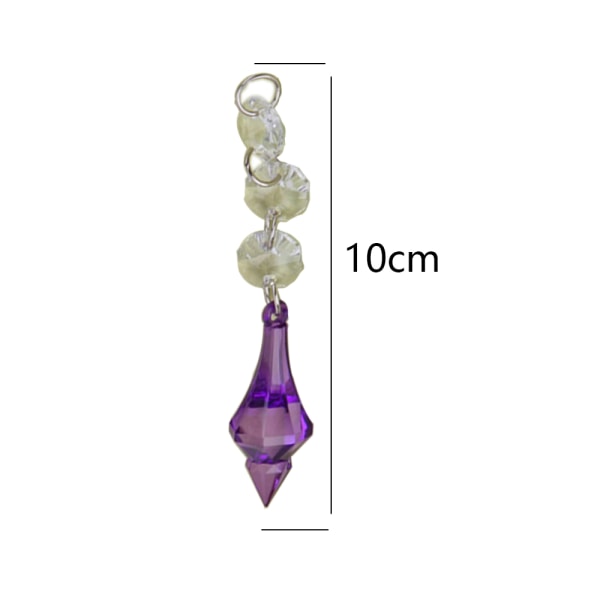 10 st Kristallkrona Prisma, Akrylkristallkrona white + purple