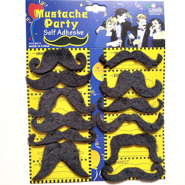 Vuxen Kostymfest, Nyhet Mustasch För Män Och Kvinnor, Syntetisk Päls Självhäftande Falska Mustascher Med Blandade Stilar, Perfekt För Temafester