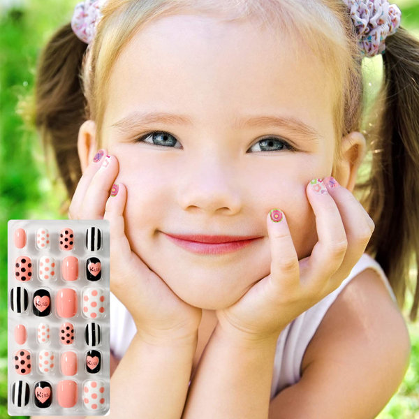 Børn Pres Negle Børn Falske negle Kunstige neglespidser Piger
