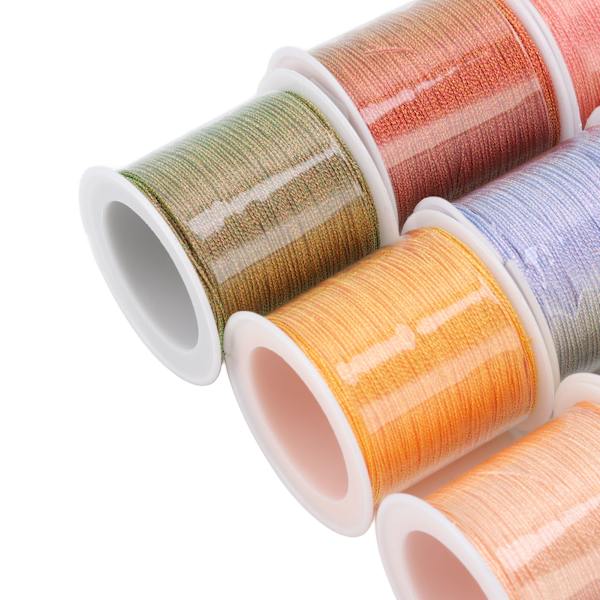 20 väriä vahattua lankaa 55 jaardia 6 osaa leikattava pituus kaulakoru DIY käsityö vahattu polyesterinaru korujen valmistukseen