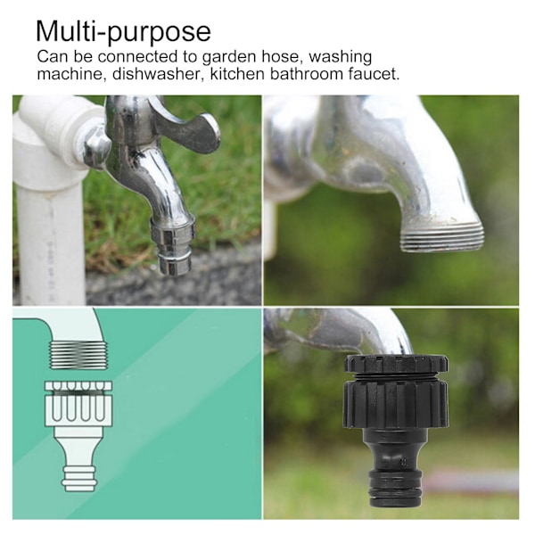 12 stk. G1/2 G3/4 hun-gevind hanehavevandslange adapter genanvendelige konnektor fittings
