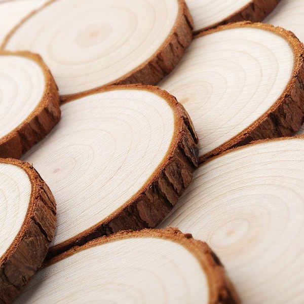 Hantverk Nära Till Hands, Naturliga Träskivor Obehandlad Furu För Kreativa DIY-projekt, Perfekt För Rustika Bröllopsdekorationer, Jul
