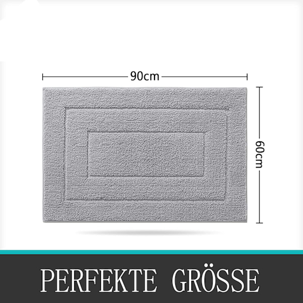 Badrumsmatta, Absorberande badrumsmatta i mikrofiber, Ultramjuk, Plyschtextur för badrum, kök, sovrum, vardagsrum, dörröppning, djurplats (klassiska färger)