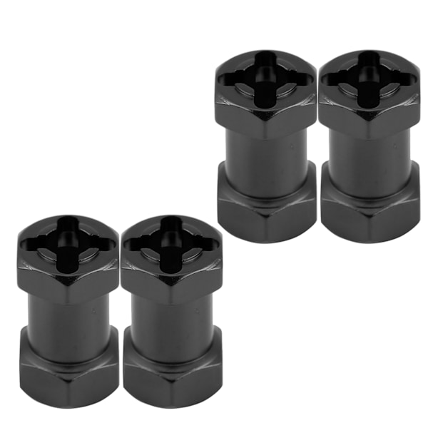 4 st 12 mm RC Hex hjulnav metall adapter för D90 AX10 CC01 SCX10 F350 Crawler (20 mm svart)