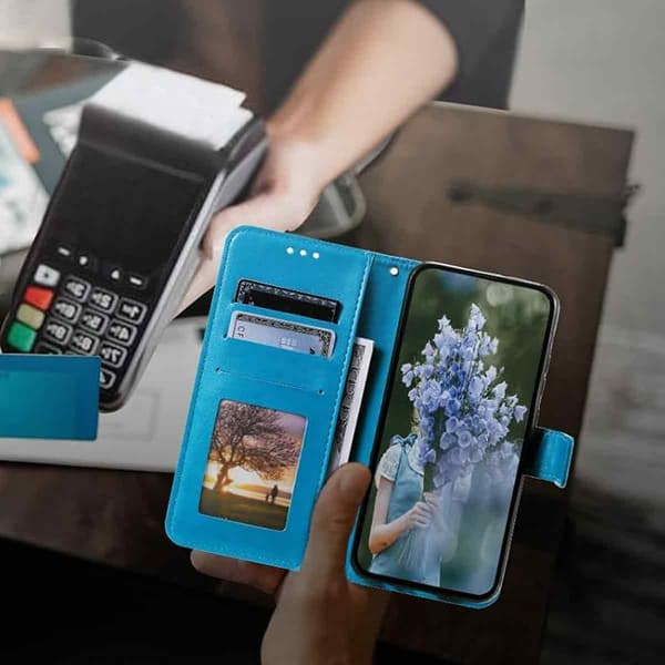 iPhone 7/8/SE (2020/2022) - Mandala Lommebokdeksel - Blå Blå Blå