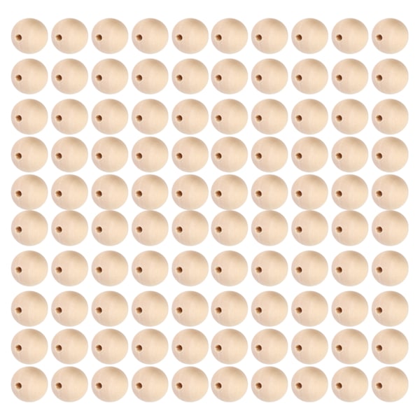 5 Pussia Puuhelmet Luonnolliset Pyöreät DIY Kaulakoru Käsintehdyt Tarvikkeet 22mm/25mm/30mm(Luonnollinen Väri 22mm 20kpl)