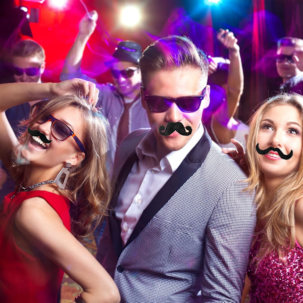Vuxen Kostymfest, Nyhet Mustasch För Män Och Kvinnor, Syntetisk Päls Självhäftande Falska Mustascher Med Blandade Stilar, Perfekt För Temafester