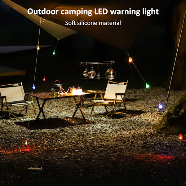 5 stk. LED-signallys for campingsikkerhet, dekorativt LED-varsellys for telttak, omgivelseslys