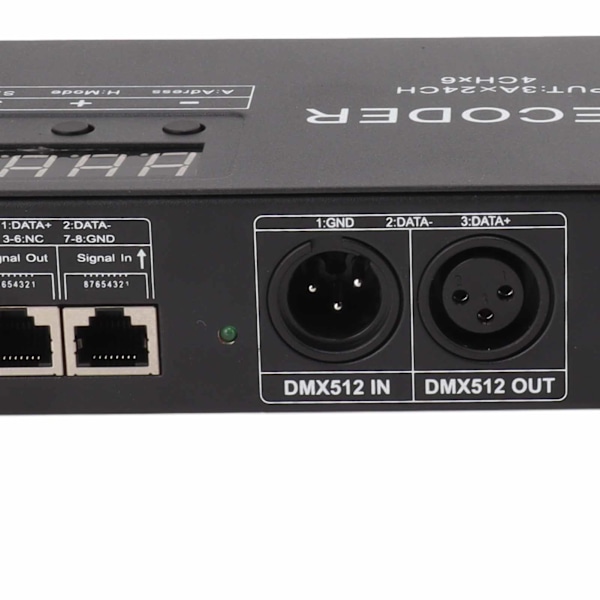 24-kanals DMX-avkodare digital display RGBW DMX512 dimningsdrivrutin LED-styrenhet för scenfält DC5V-24V
