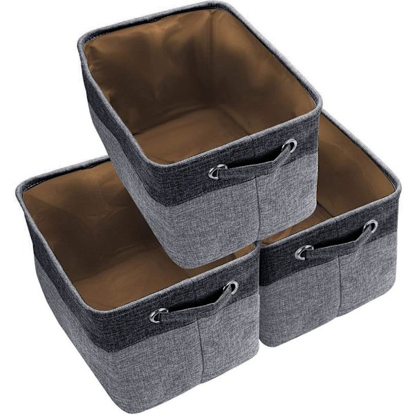 Hopfällbar tvättkorg 24,6L för kläder, leksaker, 3-pack