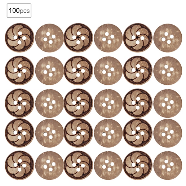 14-15mm 100 stk/pose 4-hulls runde knapper syverktøy tilbehør håndlagde  håndverk DIY treknapp206