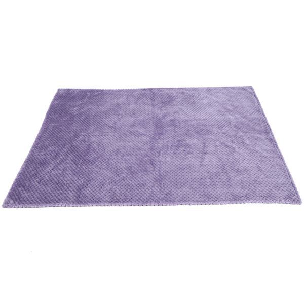 Tvättad husdjursfilt Vinter varm tjock hundfilt Sovmössa Mjuk fleeceöverdrag (Lila L 100*80cm)