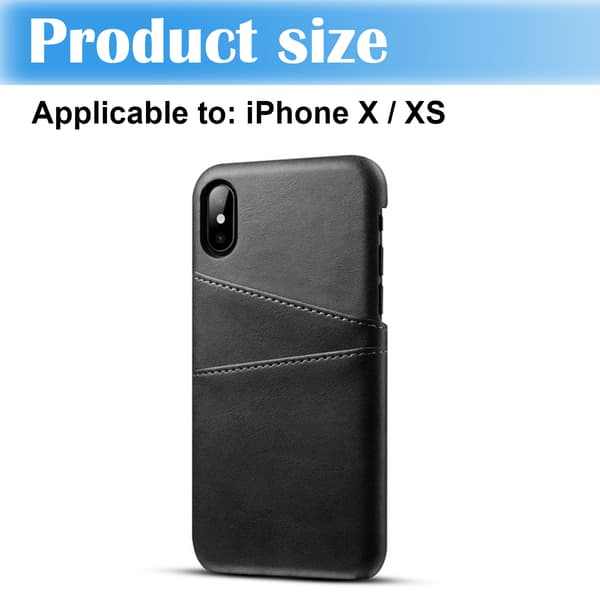 Kompatibel med iPhone X/XS - Wallet Case med stativ - Sort
