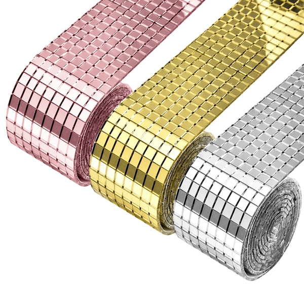 5 x 5 mm mini speilmosaikkfliser, selvklebende speilfliser