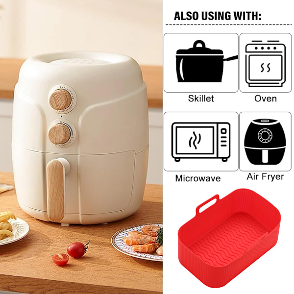 Airfryer silikonepande Airfryer silikonegryde rektangulær Airfryer silikonebakke