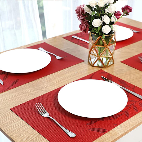 Elegant Vävd Vinyl Bordstablett, Skyddande Effekt Säkerställer Hållbarhet Och Värmebeständighet För Köksbord, Lätt Att Rengöra Och Snabbtorkande