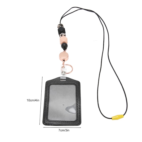 Silikone Retraherbar Perle Lanyard med Transparent ID-holder Multifunktionel Badgeholder til Studerende Kontorarbejder Hudfarvet A