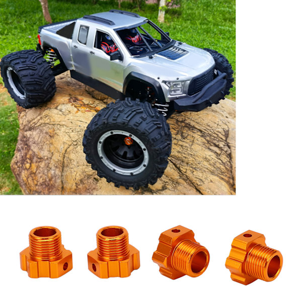 4PCS RC Hex Koppling Aluminiumlegering Orange Hög Hållfasthet RC Hex Kombiner för ZD Racing 1/7 MX 07