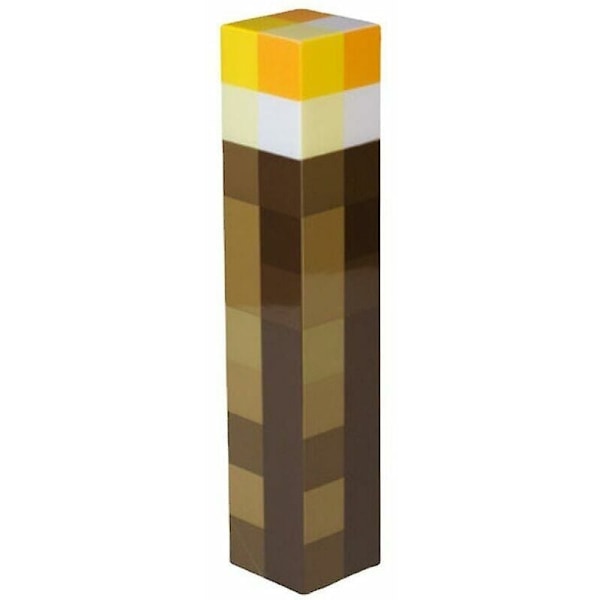 Samlarfackla, Högkvalitativ Minecraft-inspirerad Nattlampa i Plast, Batteridriven med Automatisk Avstängningsfunktion, Stark LED-belysning För