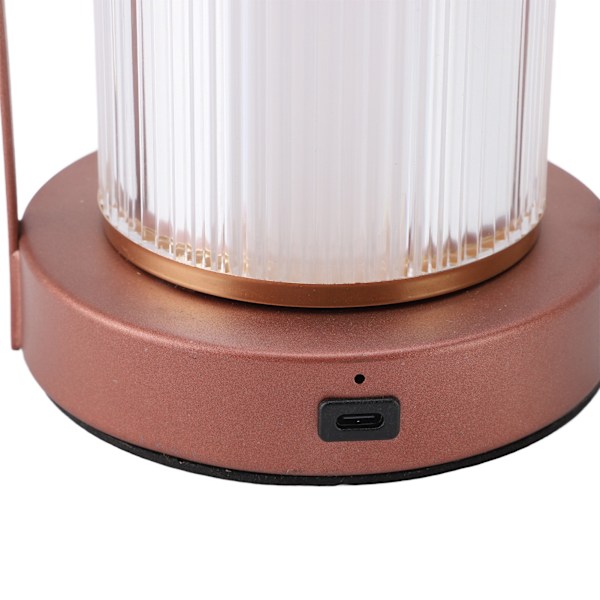 Bordslampa Portabel USB-laddning 3600mAh Touchkontroll Steglös Dimbar 3 Färgtemperaturer Trådlös Lykta för Camping Sovrum Fest