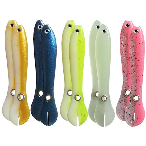 10 stk 10 cm 6 g myke fiskeagn loach myk agn myk padle hale fiske svømming agn for bass ørret