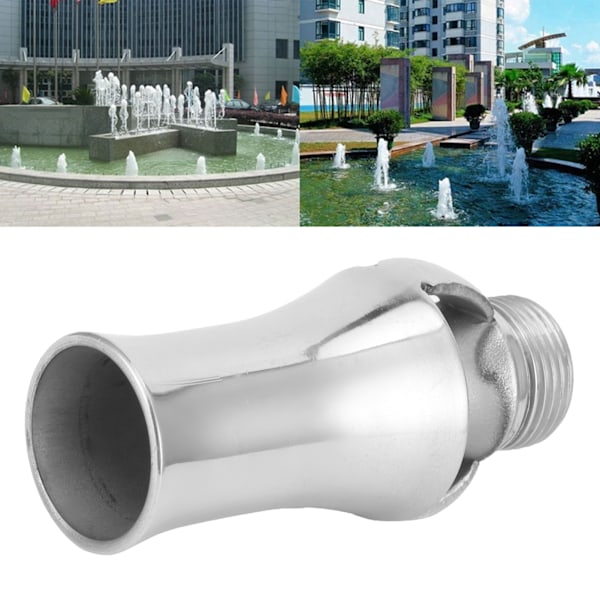 Stainless Steel Cedar Shaped Fountain Nozzle Adjustable Water Spray Head Pond SprinklerG3/4 Male Thread