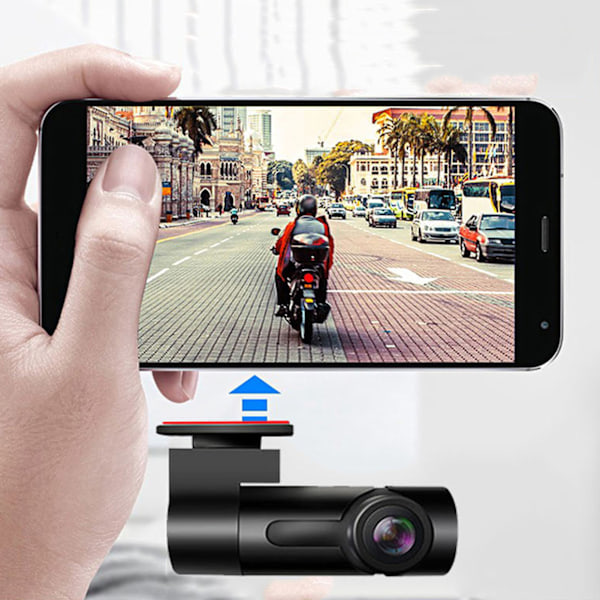 WiFi 1080P FHD Dash Cam Smart Dash Camera för bilar Mini bilkamera Recorder med nattseende Loop Recording Parkering Monitor