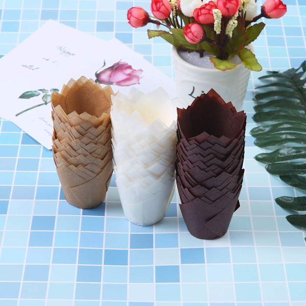 Tulip papir muffinforme til fest bryllup
